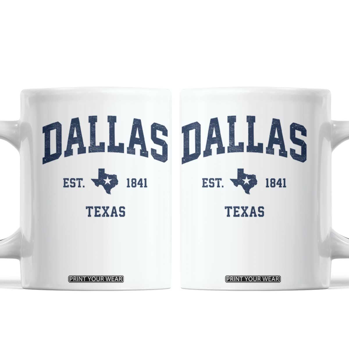Dallas Texas Est 1841 Coffee Mug Vintage Texan City Souvenir