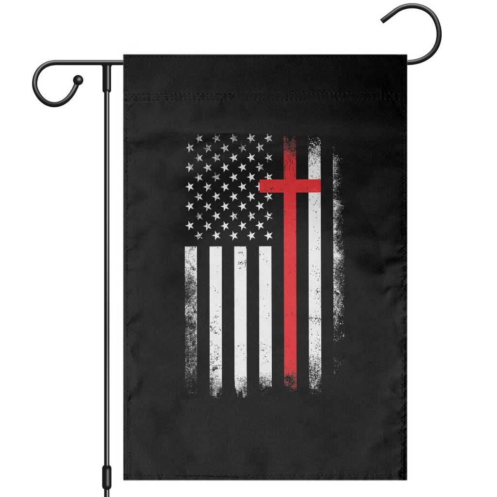 Patriotic Christian Firefighter Vintage American Flag Garden Flag Proud First Responders
