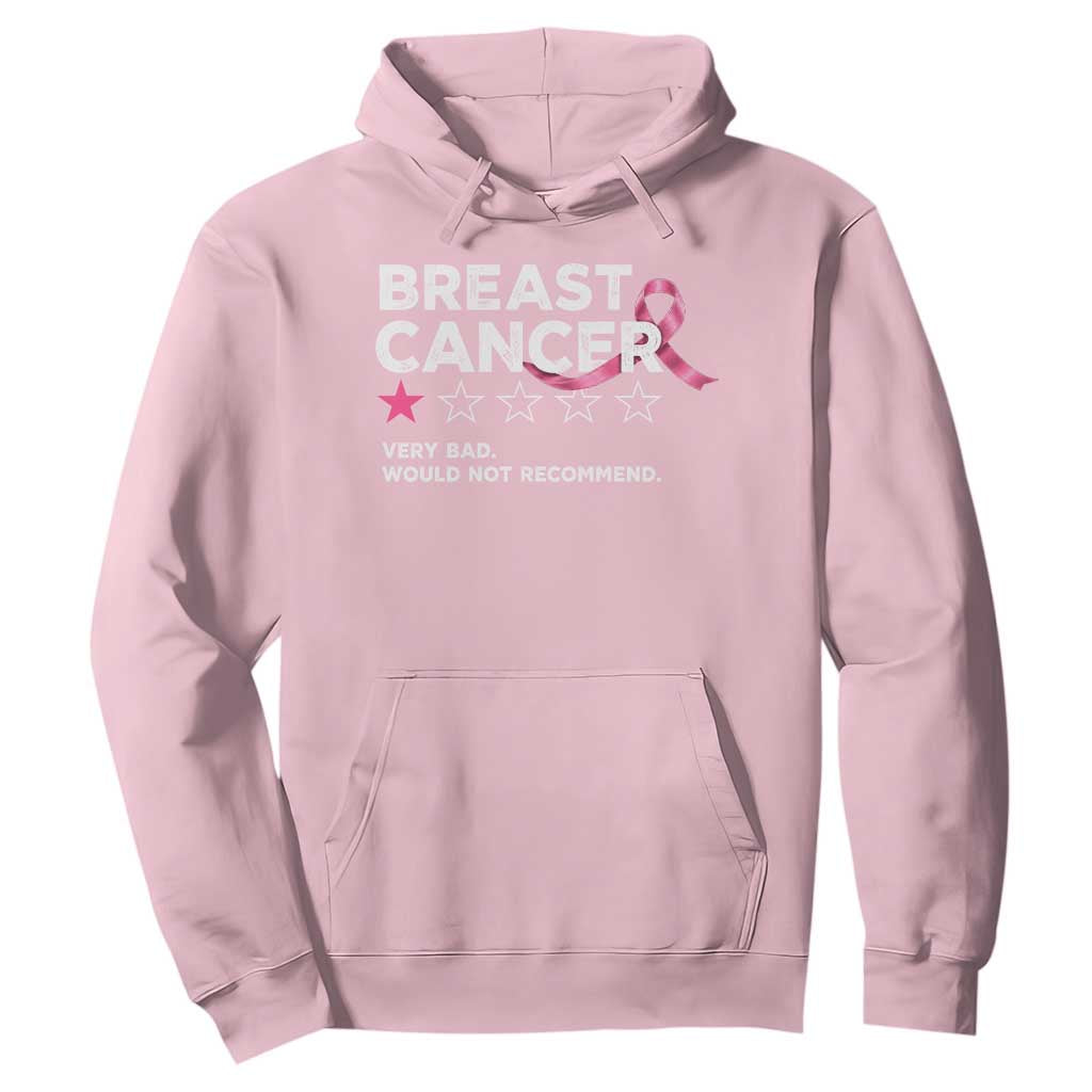 Breast Cancer 1 Star Rating Hoodie Very Bad Not Recommend Cancer Fighter