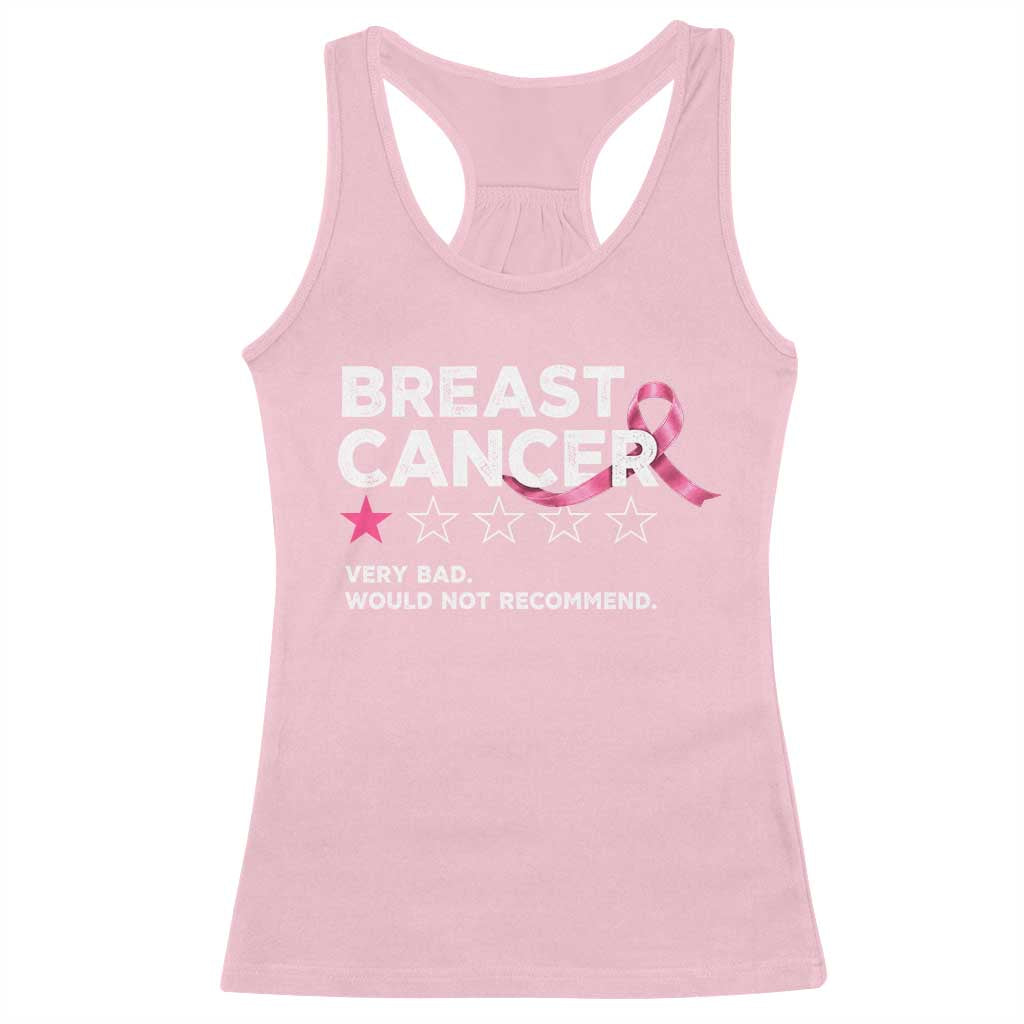Breast Cancer 1 Star Rating Racerback Tank Top Very Bad Not Recommend Cancer Fighter