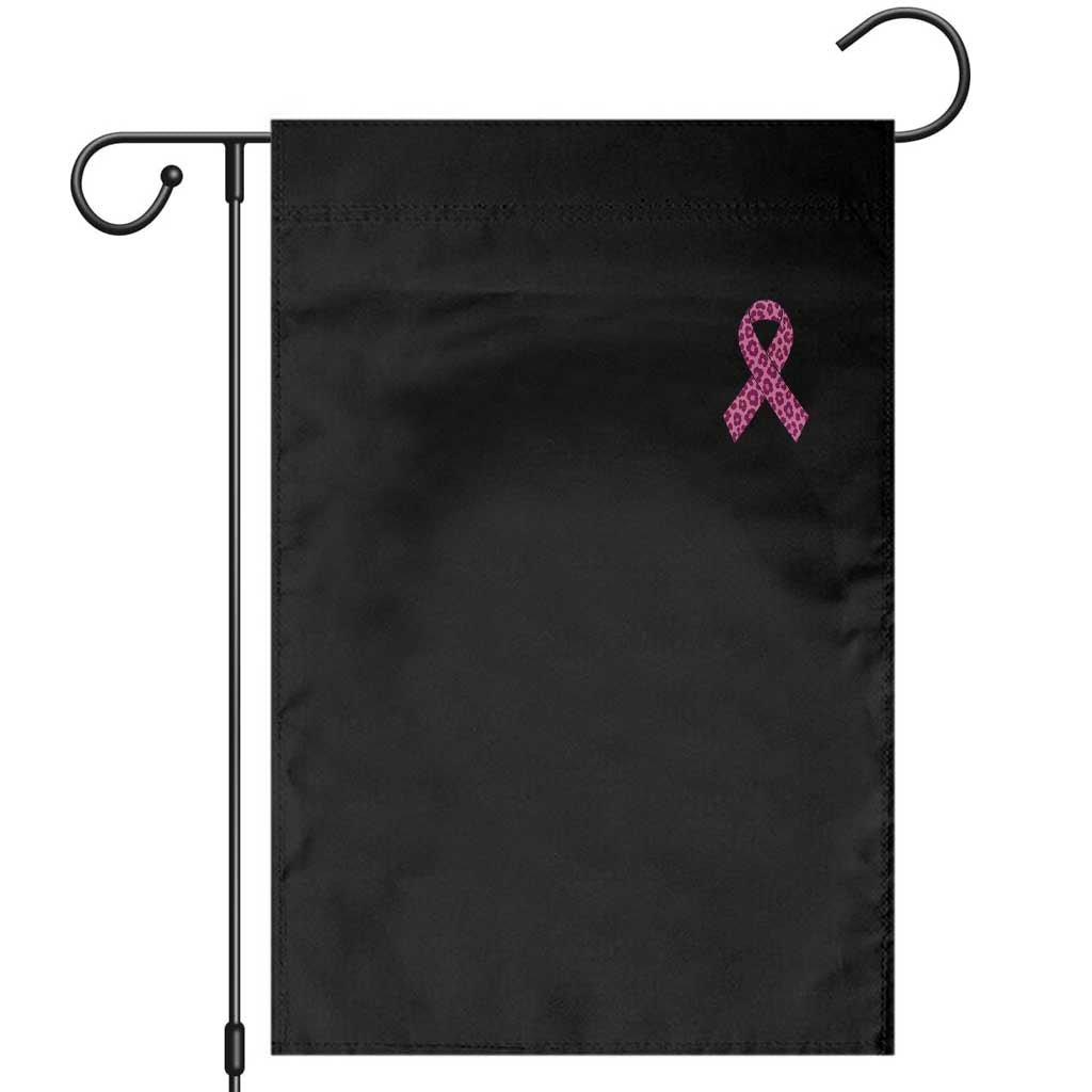 Breast Cancer Awareness Leopard Pink Ribbon Garden Flag