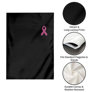 Breast Cancer Awareness Leopard Pink Ribbon Garden Flag