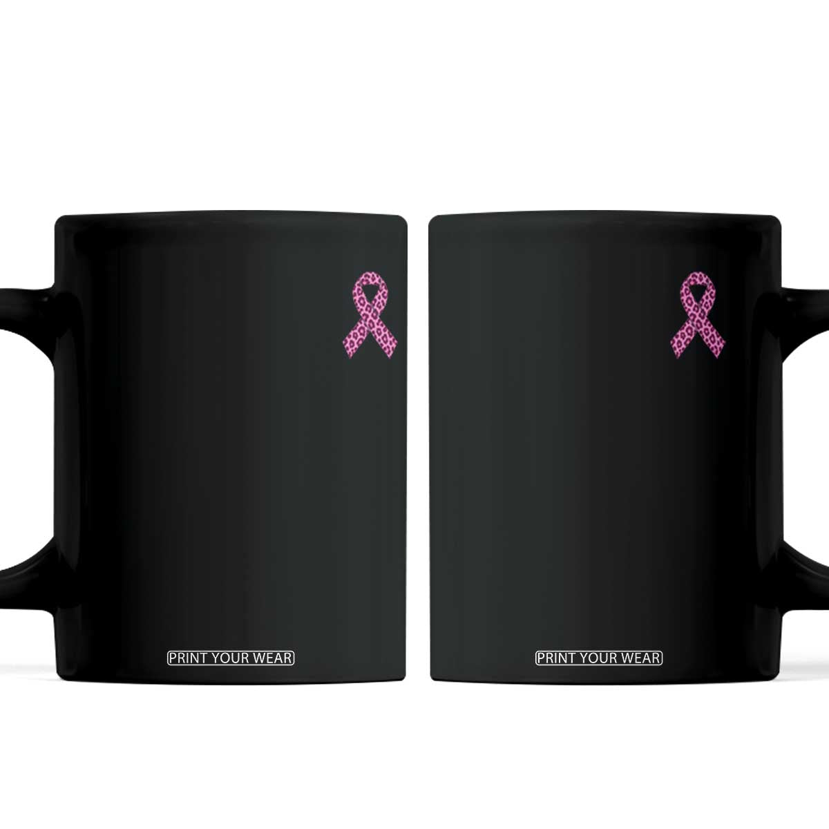 Breast Cancer Awareness Leopard Pink Ribbon Coffee Mug