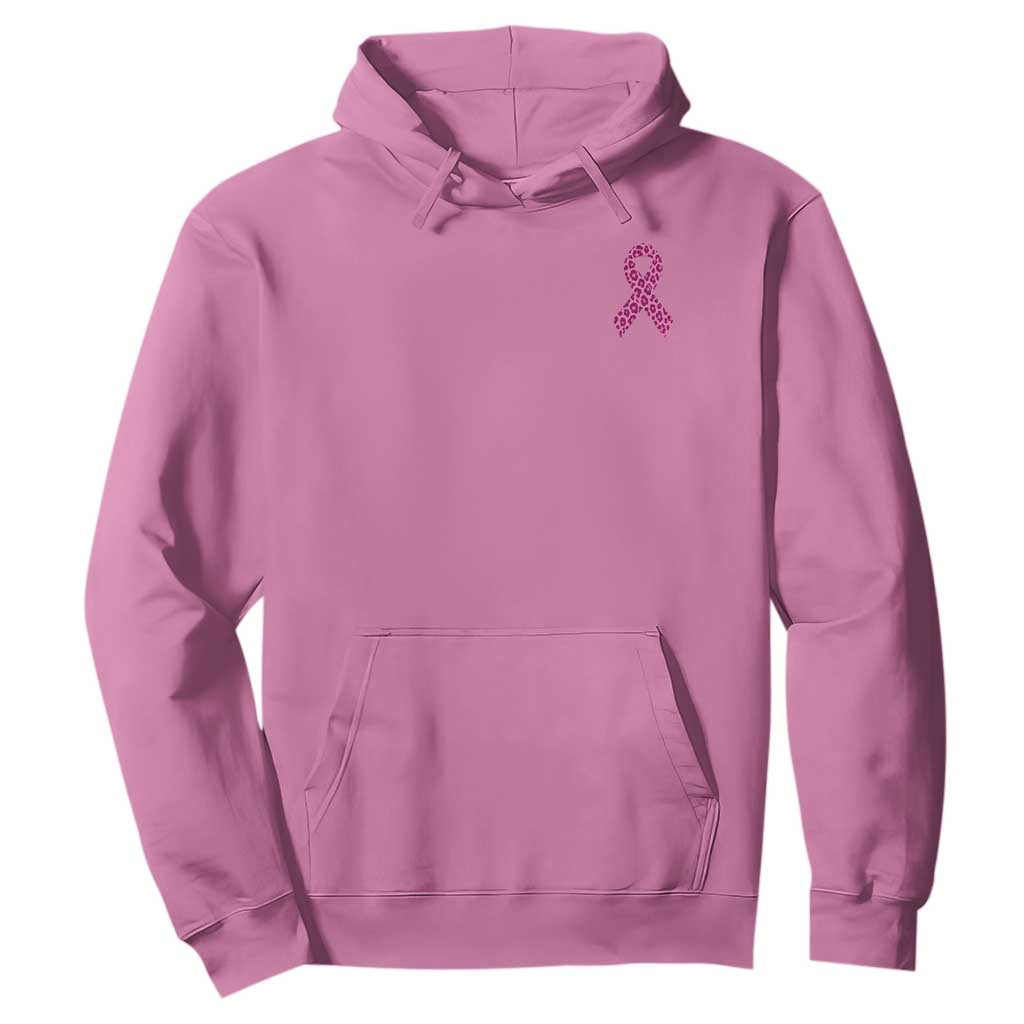 Breast Cancer Awareness Leopard Pink Ribbon Hoodie