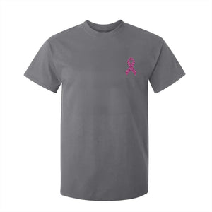 Breast Cancer Awareness Leopard Pink Ribbon T Shirt For Kid