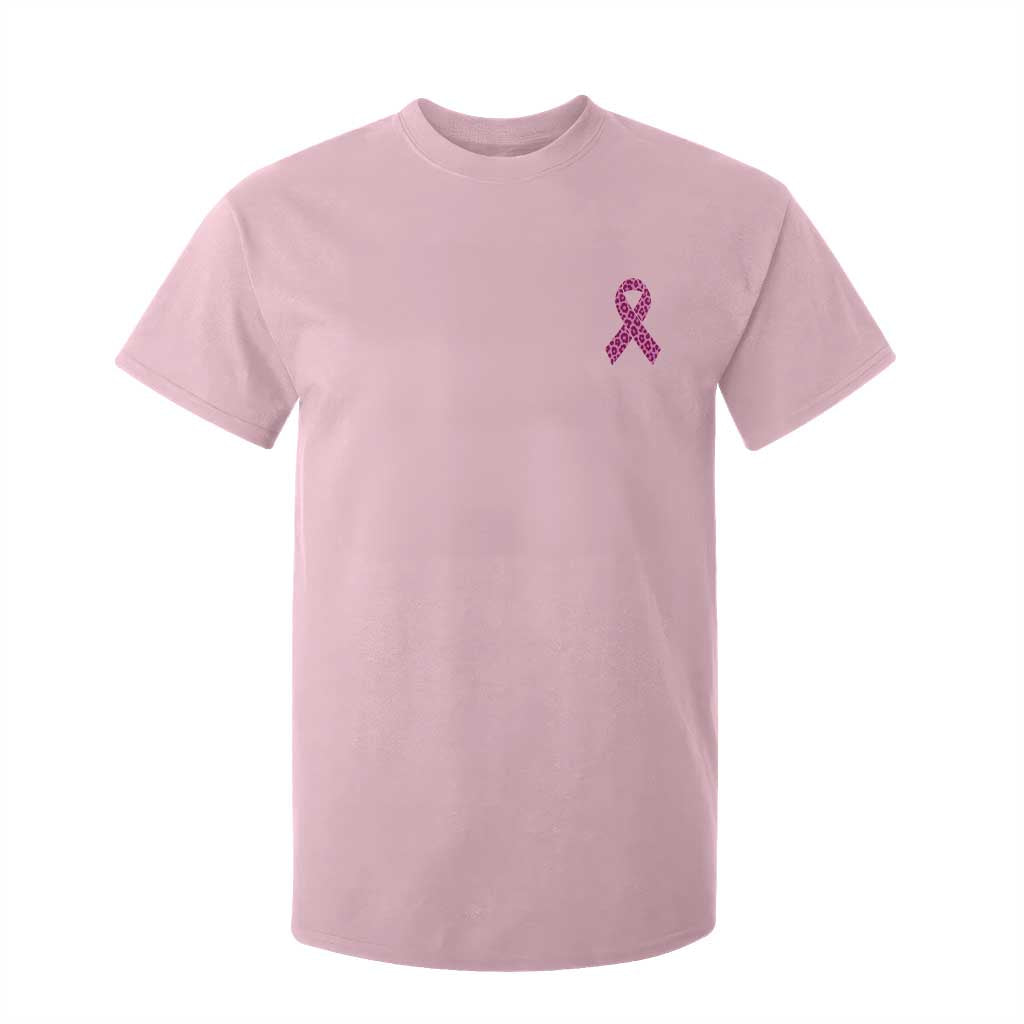 Breast Cancer Awareness Leopard Pink Ribbon T Shirt For Kid