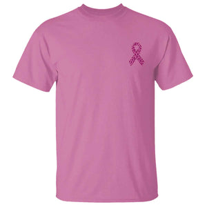 Breast Cancer Awareness Leopard Pink Ribbon T Shirt