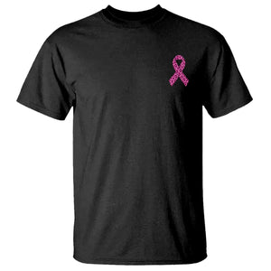 Breast Cancer Awareness Leopard Pink Ribbon T Shirt