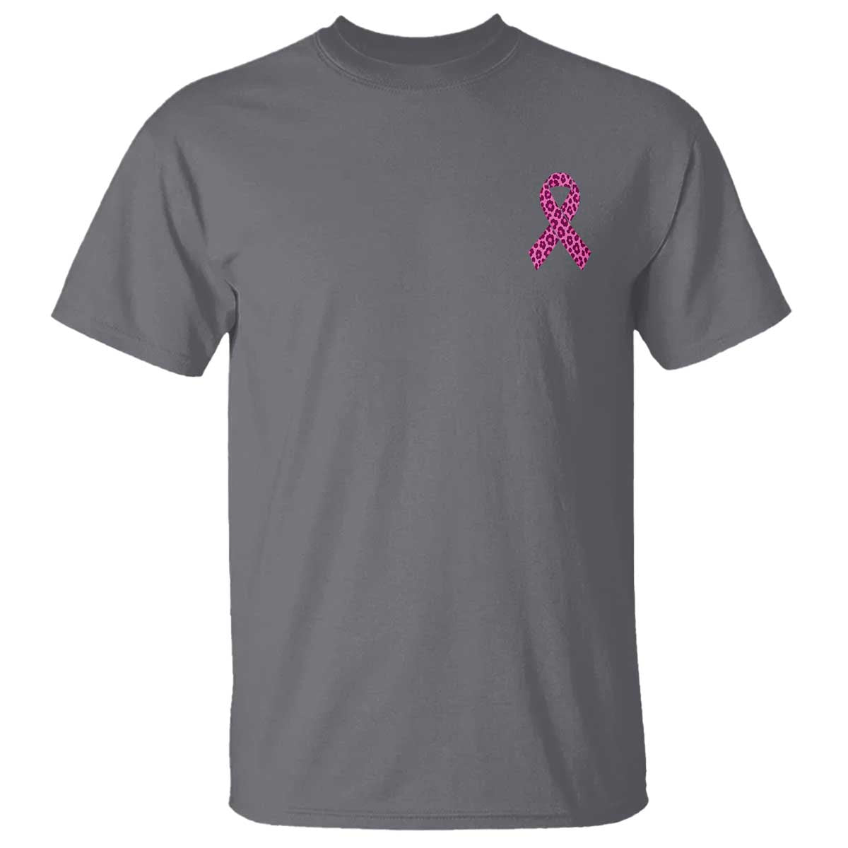 Breast Cancer Awareness Leopard Pink Ribbon T Shirt