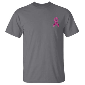 Breast Cancer Awareness Leopard Pink Ribbon T Shirt
