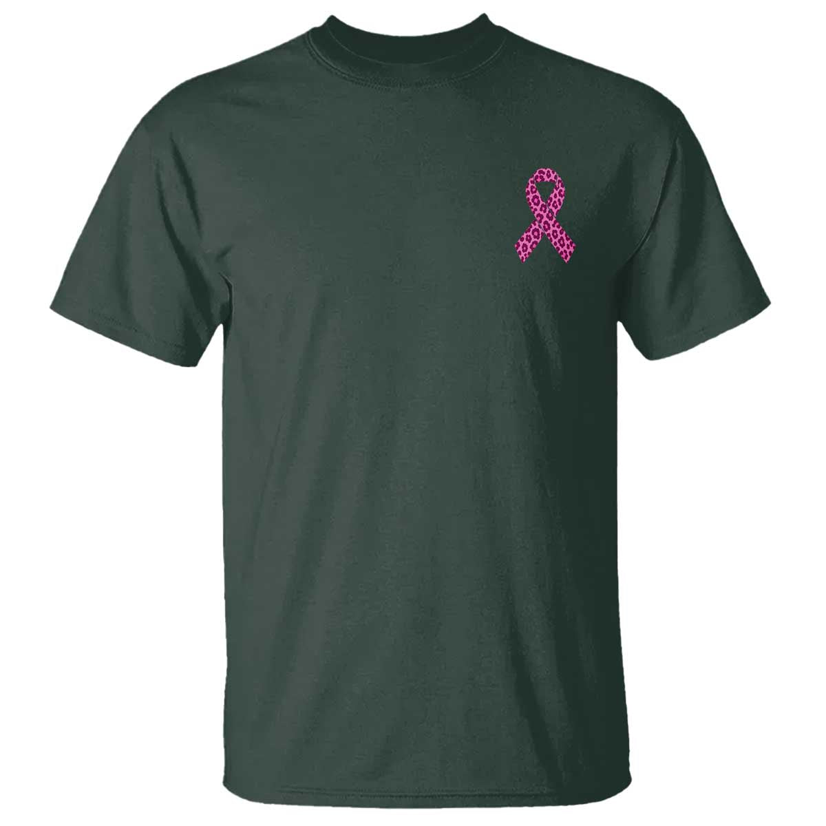 Breast Cancer Awareness Leopard Pink Ribbon T Shirt