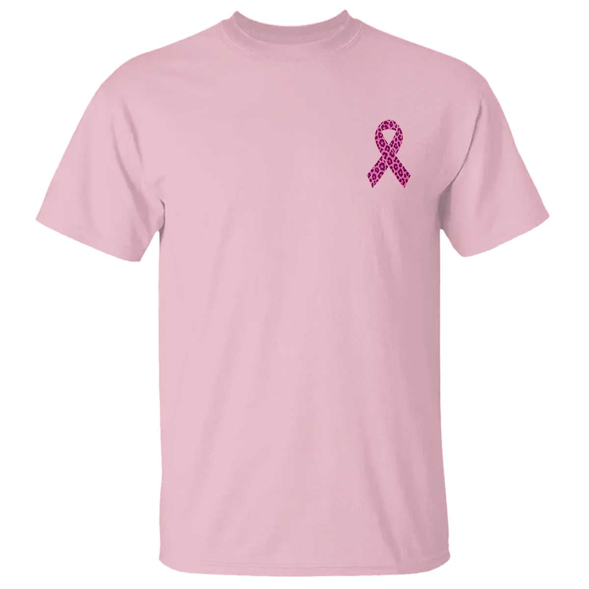Breast Cancer Awareness Leopard Pink Ribbon T Shirt