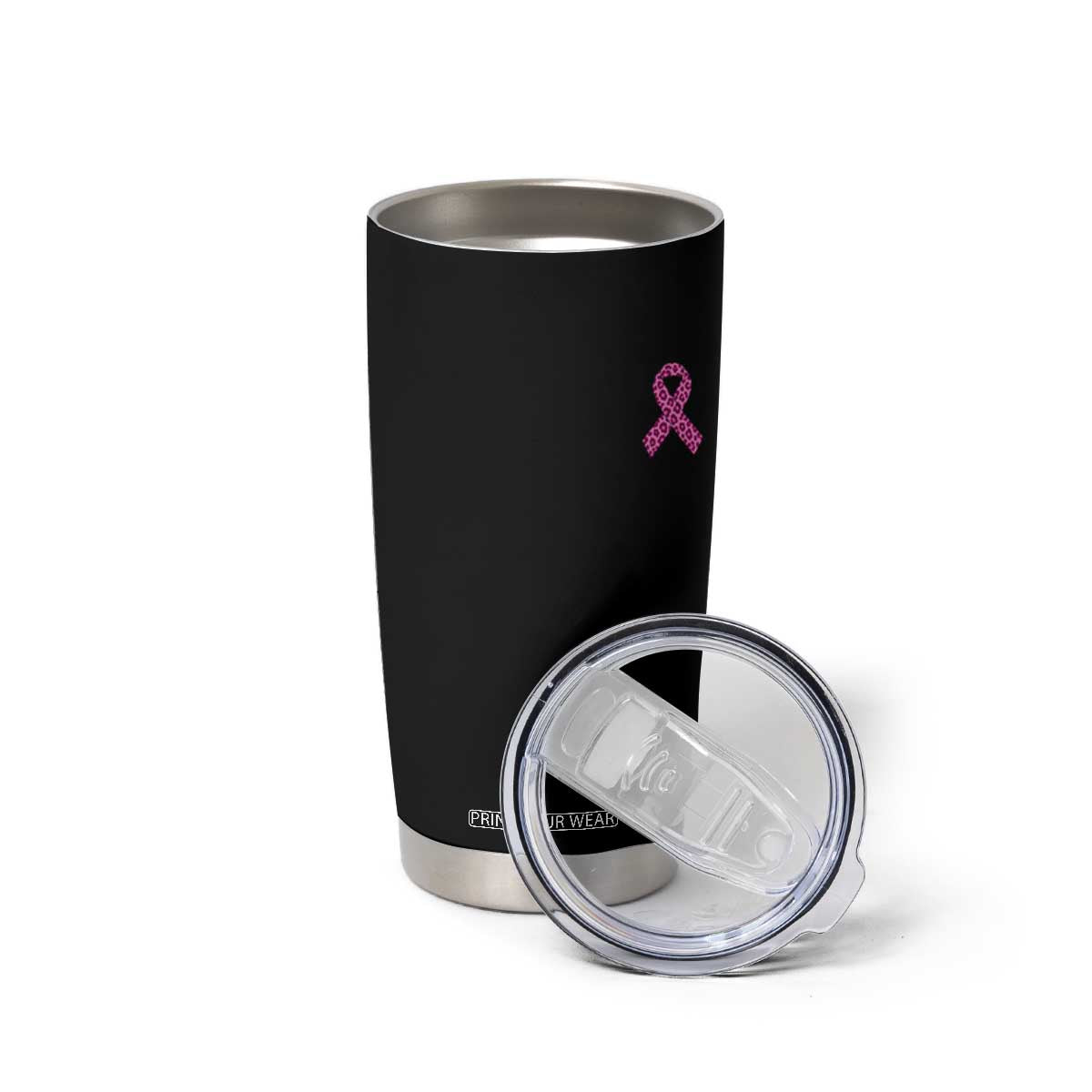 Breast Cancer Awareness Leopard Pink Ribbon Tumbler Cup