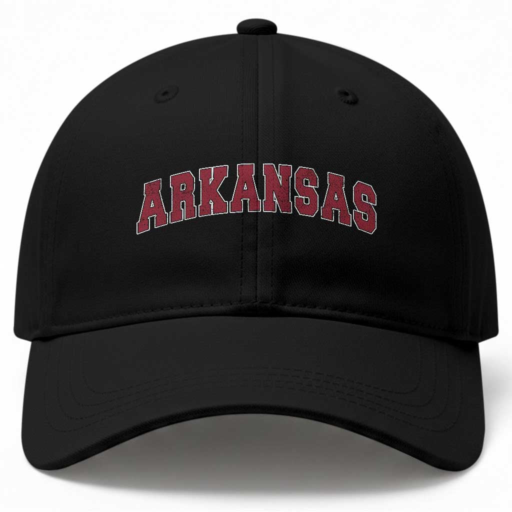 Arkansas Vintage Athletic Sports Design Baseball Cap AR State Pride 80s 90s Style