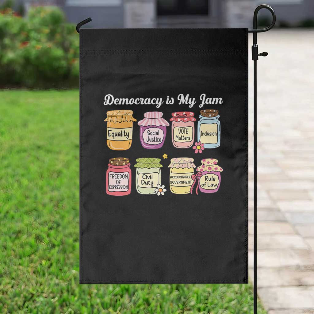 Democracy Is My Jam Garden Flag Social Justice Protest Resist TS11 Print Your Wear
