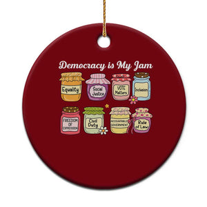Democracy Is My Jam Ceramic Ornament Social Justice Protest Resist TS11 1pc Red Print Your Wear