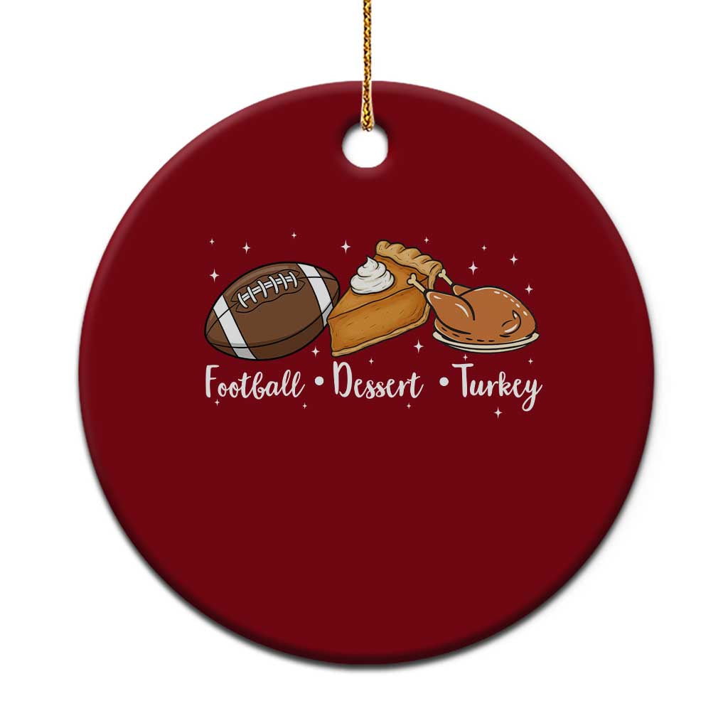 Funny Political Fall Season Ceramic Ornament Football Dessert Turkey Thanksgiving TS11 1pc Red Print Your Wear