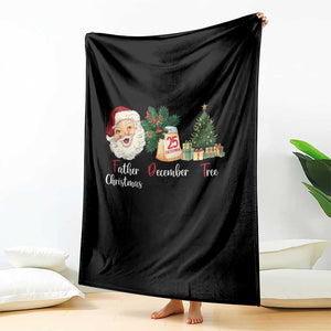 Funny Political Christmas Throw Blanket Father Christmas December Tree TS11 Print Your Wear