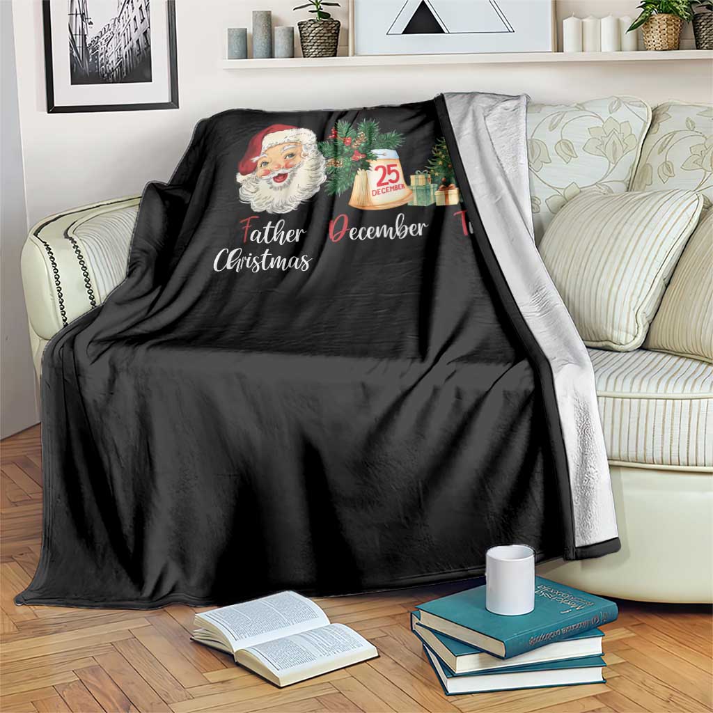 Funny Political Christmas Throw Blanket Father Christmas December Tree TS11 Print Your Wear