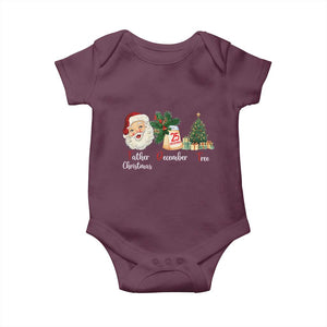 Funny Political Christmas Baby Onesie Father Christmas December Tree TS11 Maroon Print Your Wear