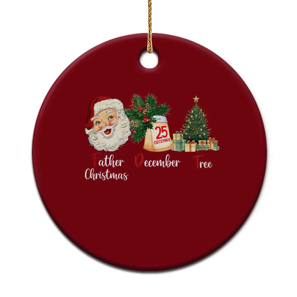 Funny Political Christmas Ceramic Ornament Father Christmas December Tree TS11 1pc Red Print Your Wear