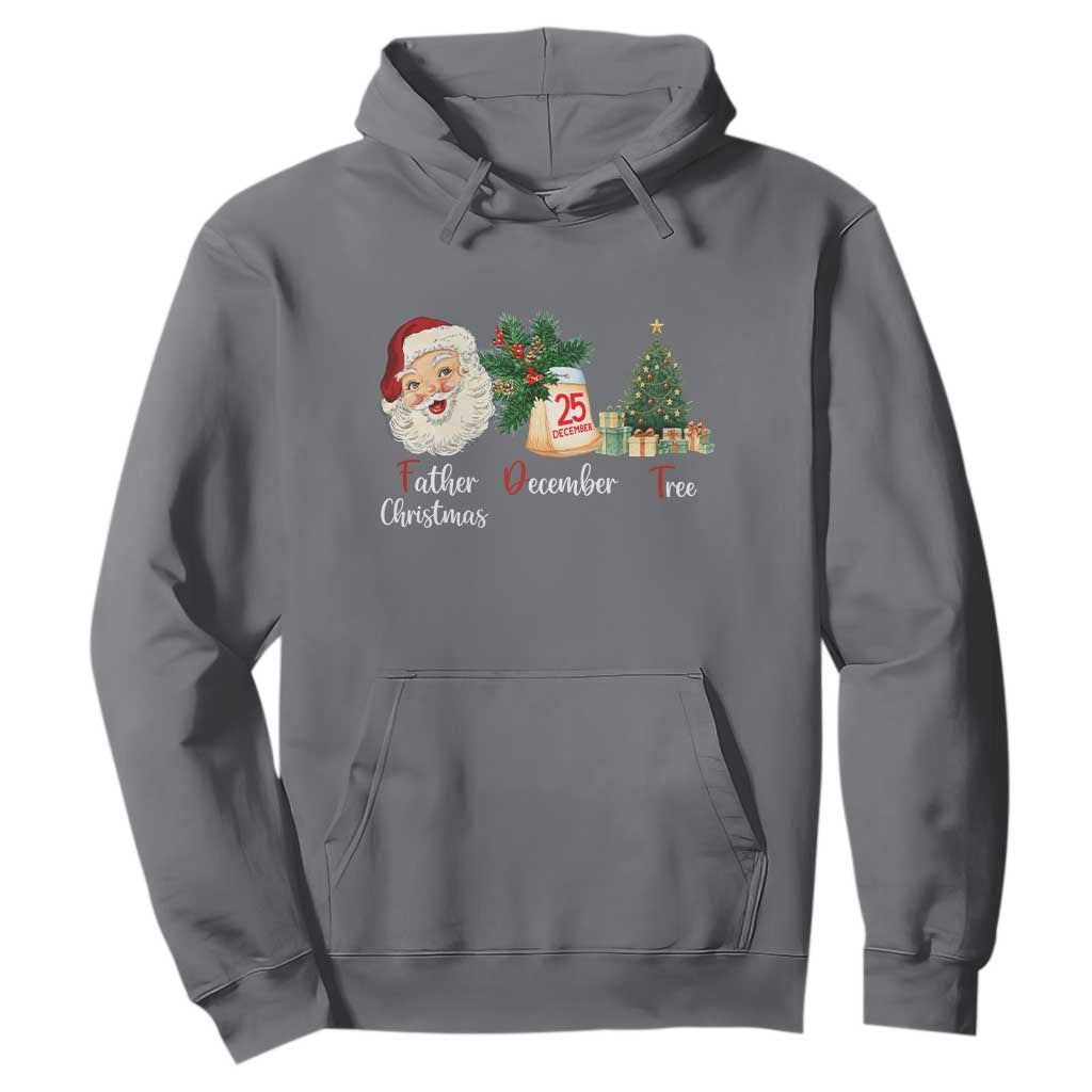 Funny Political Christmas Hoodie Father Christmas December Tree TS11 Charcoal Print Your Wear