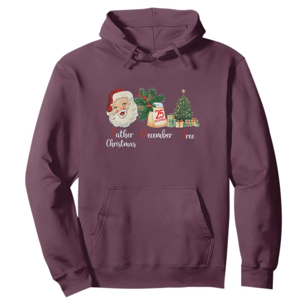 Funny Political Christmas Hoodie Father Christmas December Tree TS11 Maroon Print Your Wear