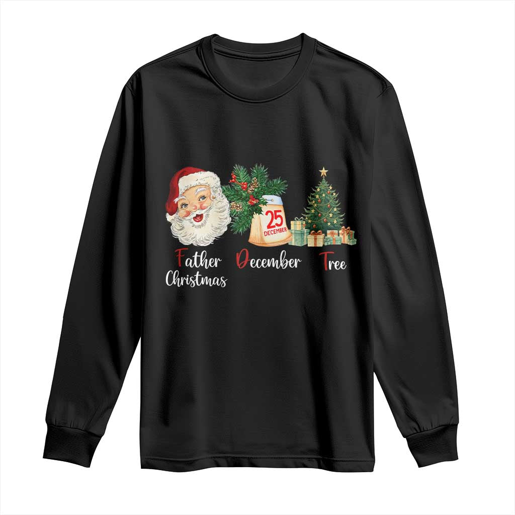 Funny Political Christmas Long Sleeve Shirt Father Christmas December Tree TS11 Black Print Your Wear