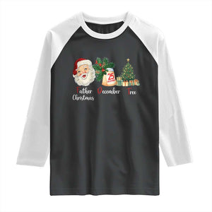 Funny Political Christmas Raglan Shirt Father Christmas December Tree TS11 Black White Print Your Wear