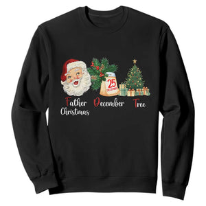 Funny Political Christmas Sweatshirt Father Christmas December Tree TS11 Black Print Your Wear