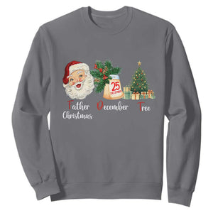 Funny Political Christmas Sweatshirt Father Christmas December Tree TS11 Charcoal Print Your Wear