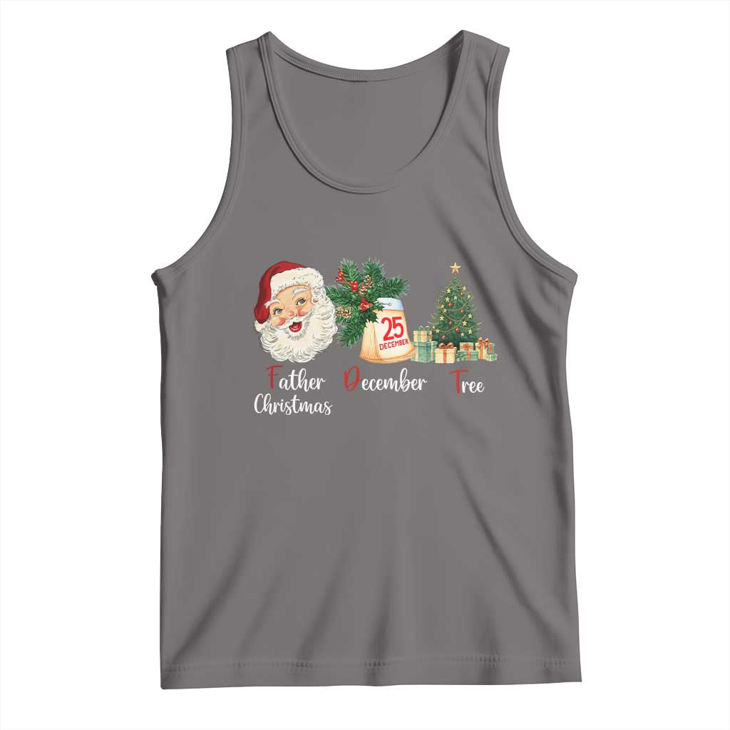 Funny Political Christmas Tank Top Father Christmas December Tree TS11 Deep Heather Print Your Wear
