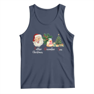 Funny Political Christmas Tank Top Father Christmas December Tree TS11 Navy Print Your Wear
