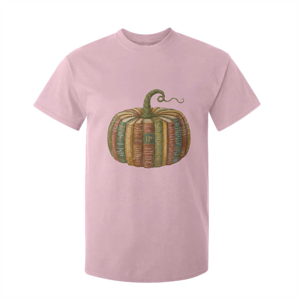 Book Pumpkin Autumn Fall Librarians Bookworm Teacher T Shirt For Kid TS11 Light Pink Print Your Wear