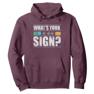Funny Ski Snowboard Whats Your Sign Hoodie TS11 Maroon Print Your Wear