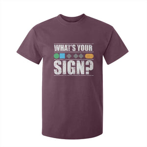 Funny Ski Snowboard Whats Your Sign T Shirt For Kid TS11 Maroon Print Your Wear