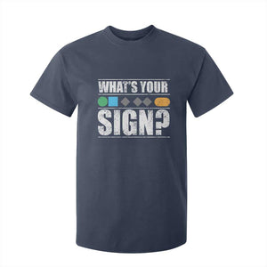 Funny Ski Snowboard Whats Your Sign T Shirt For Kid TS11 Navy Print Your Wear