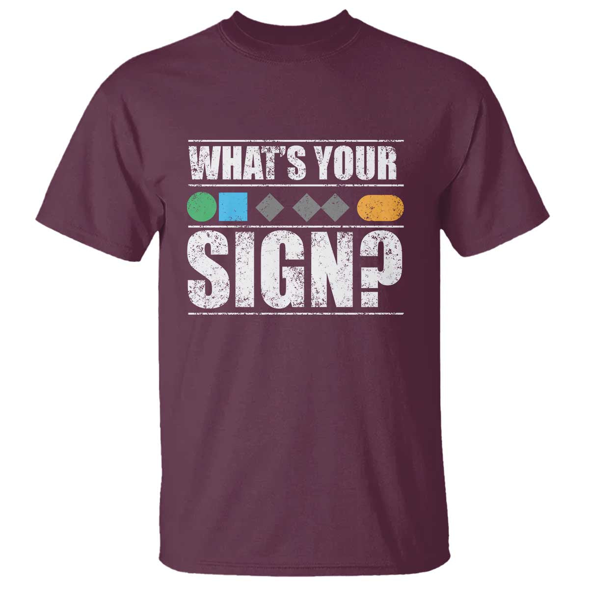 Funny Ski Snowboard Whats Your Sign T Shirt TS11 Maroon Print Your Wear