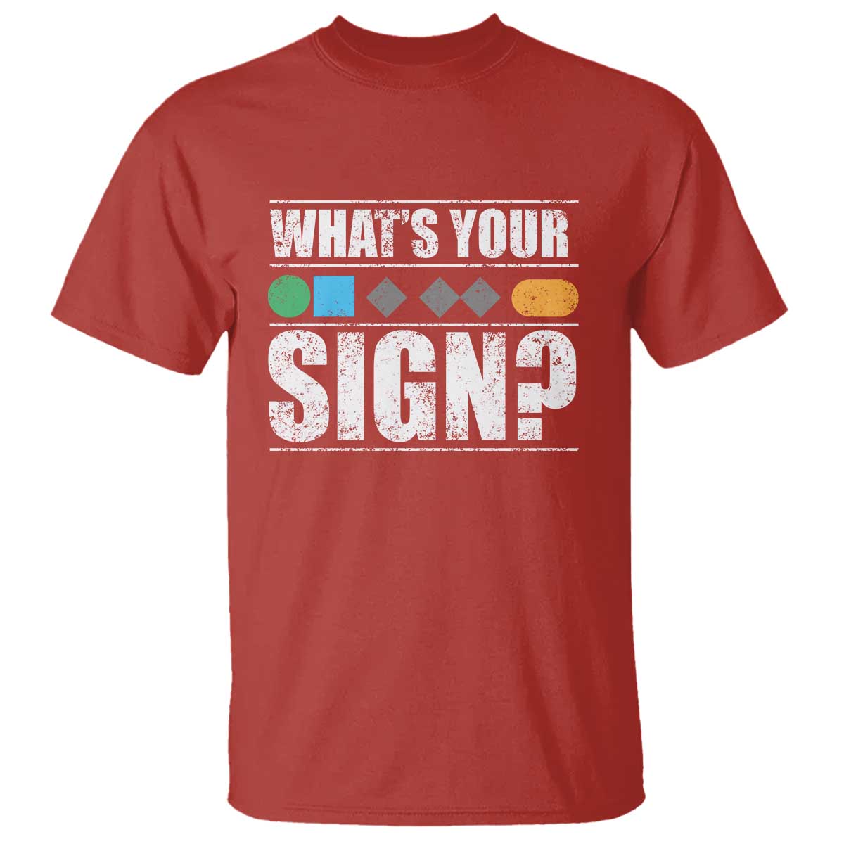 Funny Ski Snowboard Whats Your Sign T Shirt TS11 Red Print Your Wear