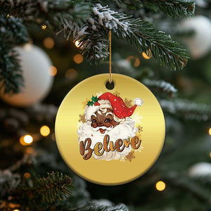 Funny Retro Black Santa Xmas Christmas Ornament Believe African American Xmas TS11 Print Your Wear