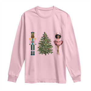 Funny Black Ballerina Nutcracker African American Christmas Long Sleeve Shirt TS11 Light Pink Print Your Wear