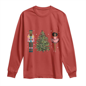 Funny Black Ballerina Nutcracker African American Christmas Long Sleeve Shirt TS11 Red Print Your Wear