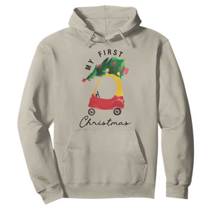 My First Christmas Hoodie Toy Car Xmas Tree TS11 Sand Print Your Wear