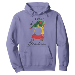 My First Christmas Hoodie Toy Car Xmas Tree TS11 Violet Print Your Wear