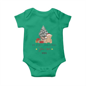 Personalized First Christmas Baby Onesie Custom Name Toys Xmas Tree TS11 Irish Green Print Your Wear