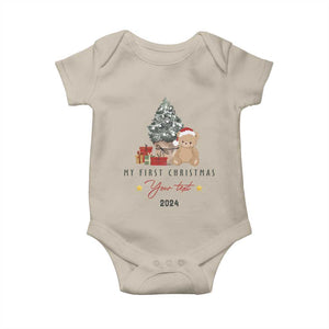 Personalized First Christmas Baby Onesie Custom Name Toys Xmas Tree TS11 Sand Print Your Wear