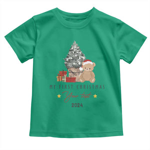 Personalized First Christmas Toddler T Shirt Custom Name Toys Xmas Tree TS11 Irish Green Print Your Wear