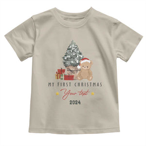 Personalized First Christmas Toddler T Shirt Custom Name Toys Xmas Tree TS11 Sand Print Your Wear