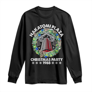 Christmas Nakatomi Plaza Long Sleeve Shirt Christmas Party 1988 Xmas Wreath TS11 Black Print Your Wear