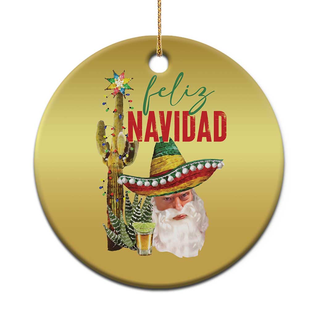 Funny Trump Mexico Xmas Christmas Ornament Feliz Navidad Santa Sombrero Xmas Cactus TS11 Print Your Wear